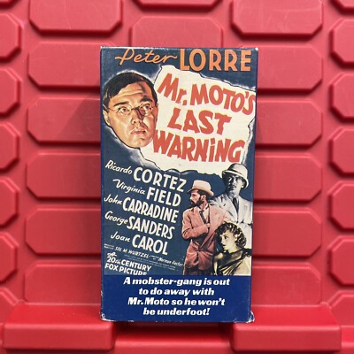 Mr Motos Last Warning VHS Video Movie Tape Pre Owned Vintage 1987
