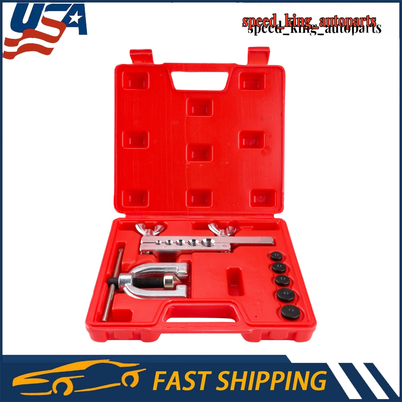 Tool Kit Tubing For Double Flaring Brake Line Car Truck Tool w/ Mini Pipe Cutter
