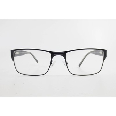 Black Rectangular Eyeglass Frames 57-18-150 Triple Bridge Modern Designer Style
