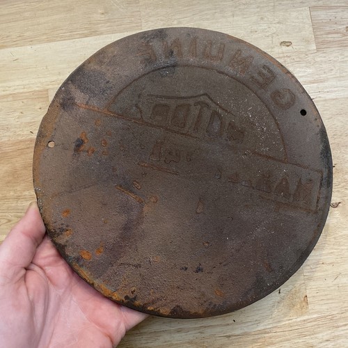 Harley Davidson Cast Iron Sign Plaque Motorcycle Garage Collector Patina 3+ LBS!