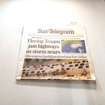 Fort Worth Star Telegram Sept. 23 2005 Hurricane Rita Port Arthur Houston