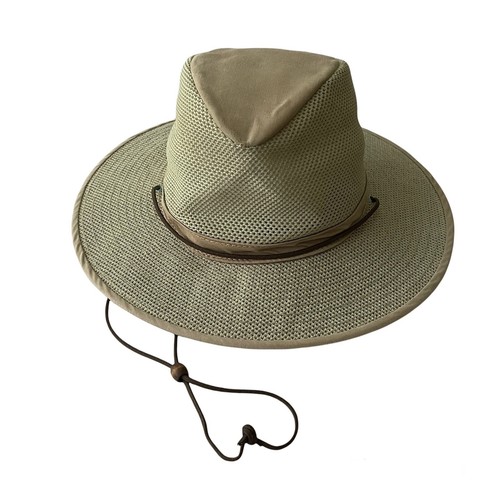 Henschel Packable Mesh Aussie Breezer Hat, Khaki, Large Safari Travel