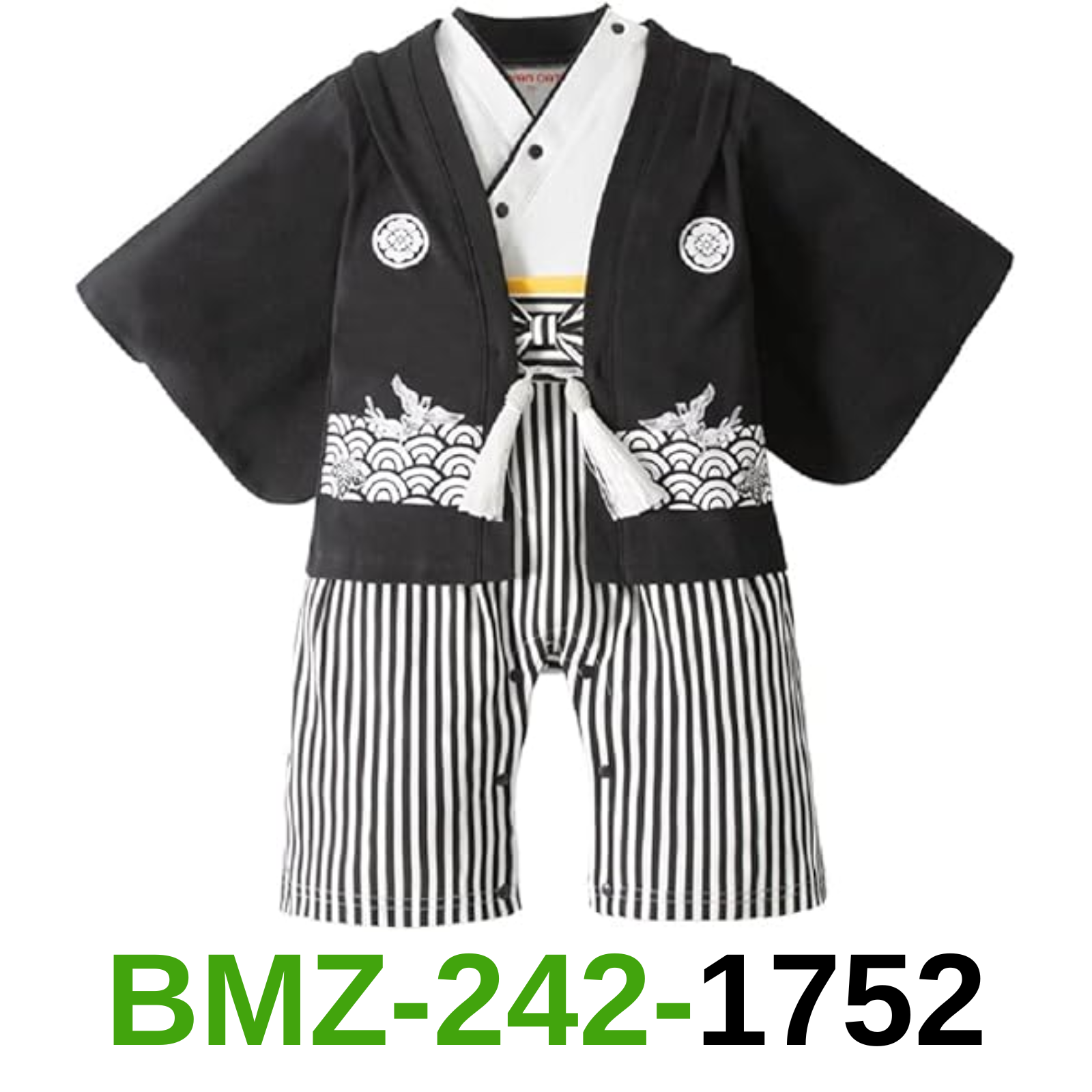 SZCQ Baby Boy Kimono Romper Suit Japanese Costumes Infant Cotton Samurai, M