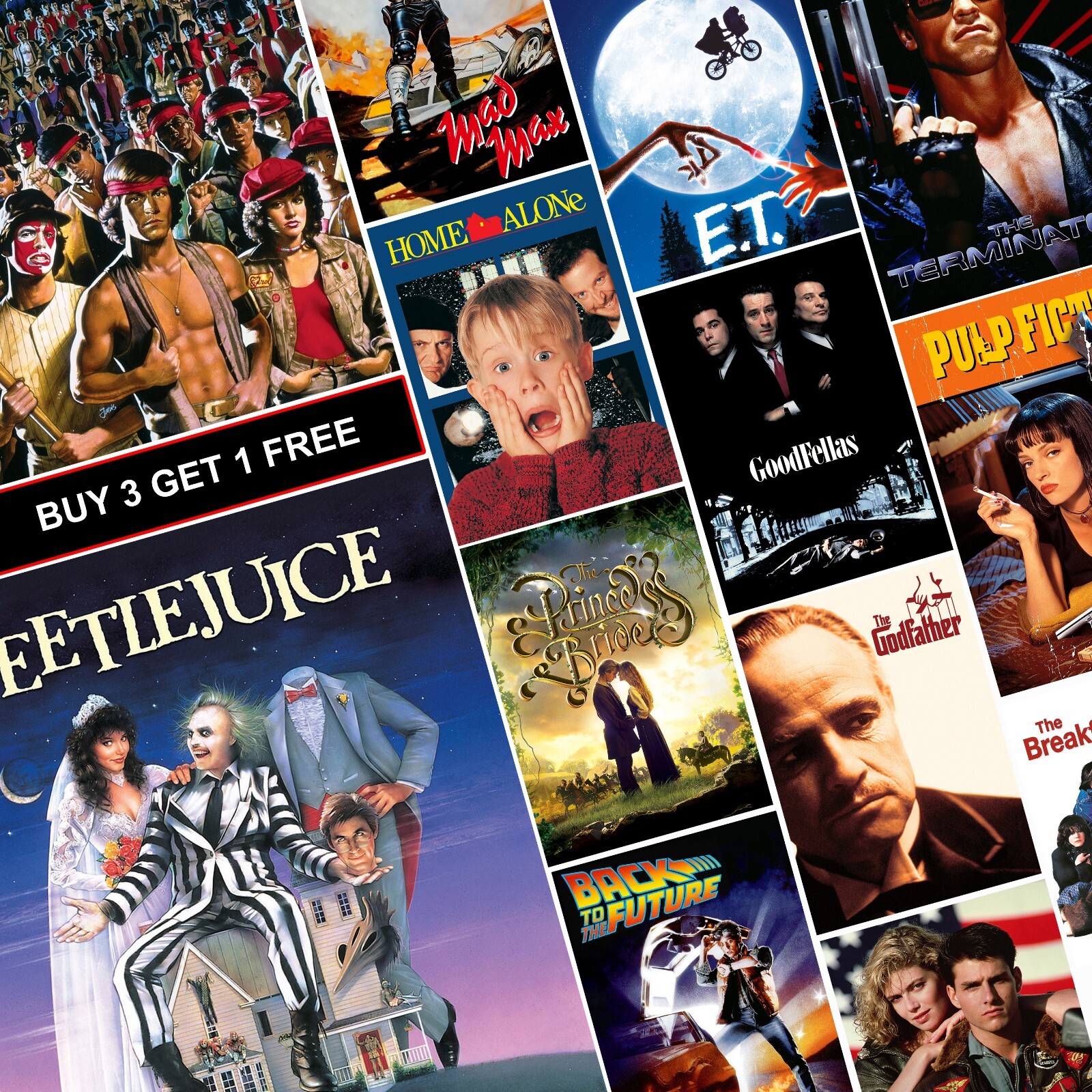 Bob Talbot 80s vintage poster 12種セット Classic Retro Vintage Movie Posters A3 A4 A5 HD Prints Wall