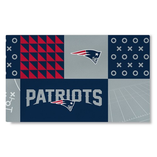 Моющийся коврик для гостиной Northwest NFL New England Patriots с цветными блоками, 36X60