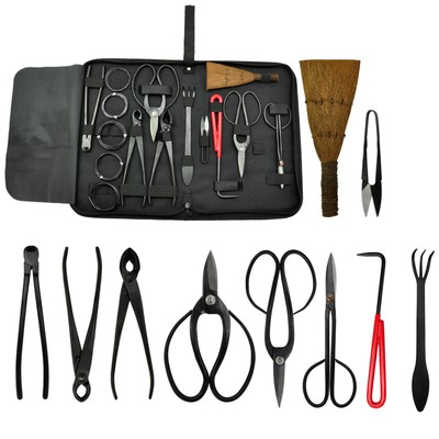 New Bonsai Tool Kit Set 10 piece Carbon Steel Gardening Equipment Tool Case