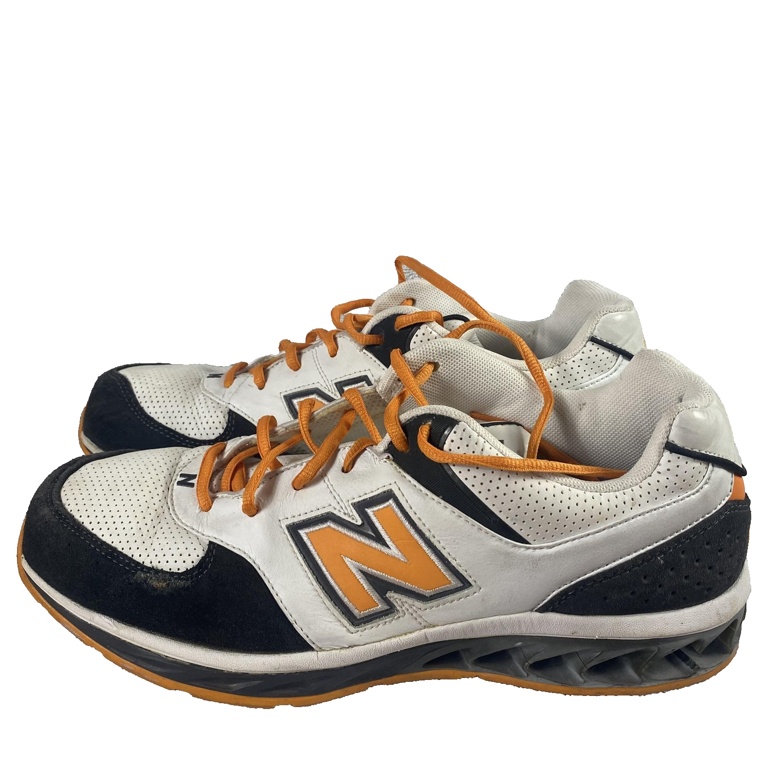 New Balance 857 NB Zip Shoes Mens Size 13 White Black Orange