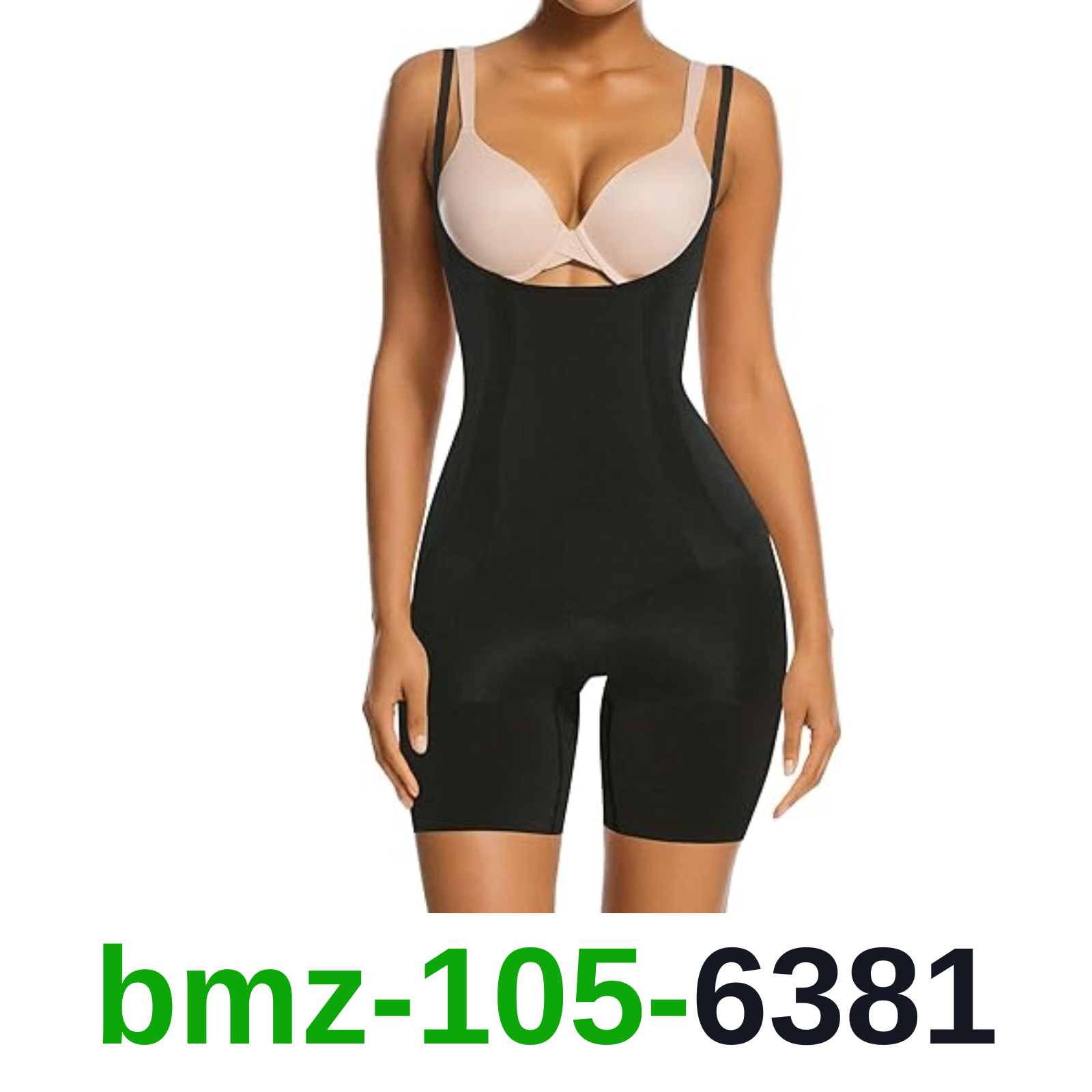 SHAPERX Shapewear for Women Tummy Control Open Bust Thigh Slimmer Body, 2XL
