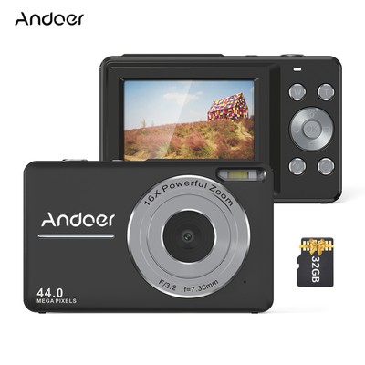 Andoer 1080P Digital Video Camera Camcorder 44MP Auto Focus 2.5 IPS Screen N1U0