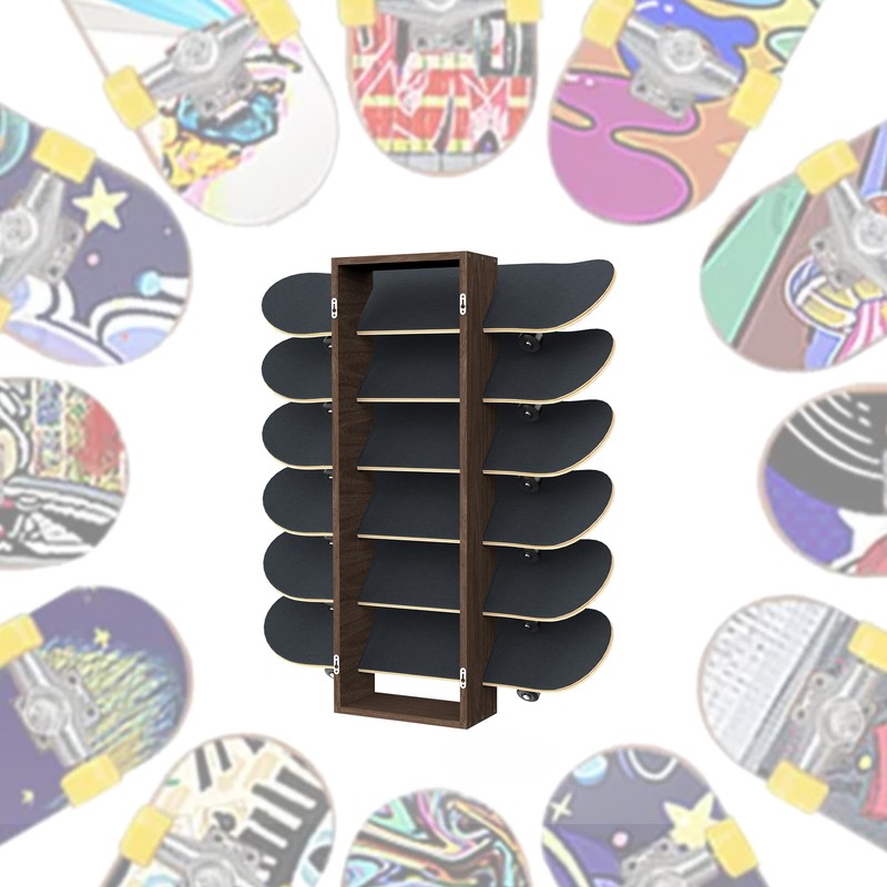 Skateboard Wall Mount Rack Board Display Shop Wall Holder Longboard Storage Rack