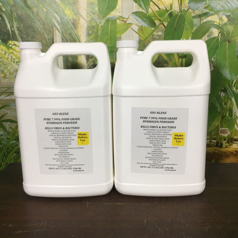 2 GAL 7.99% FOOD GRADE HYDROGEN PEROXIDE from 35% makes 5.34 GAL 3% h2o2   12
