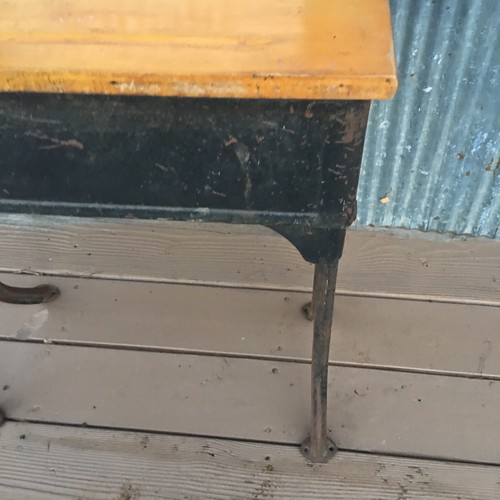 Vintage School Desk Child Adjustable Height  Metal Legs #2