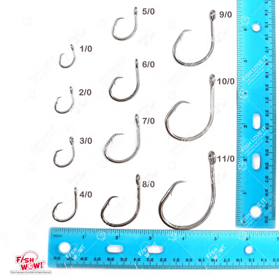 10,20-100pcs 4x circle hooks #1/0,2/0,3/0,4/0,5/0,6/0,7/0,8/0,9/0,10/0,11/0 lot