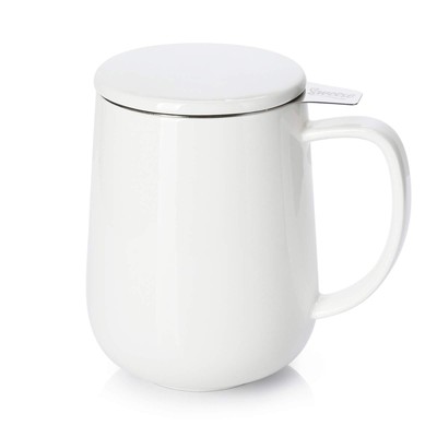 Sweese 20 OZ Porcelain Tea Mug with Infuser and Lid, Loose Leaf Tea Cup, Gift...
