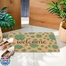 XuoAz St. Patrick's-Day-Clovers-Welcome-Mats Outdoor-Entrance Green-Shamrock-Outdoor-Doormat Non Slip Coir Front Door Mat for Irish Home Decor 17