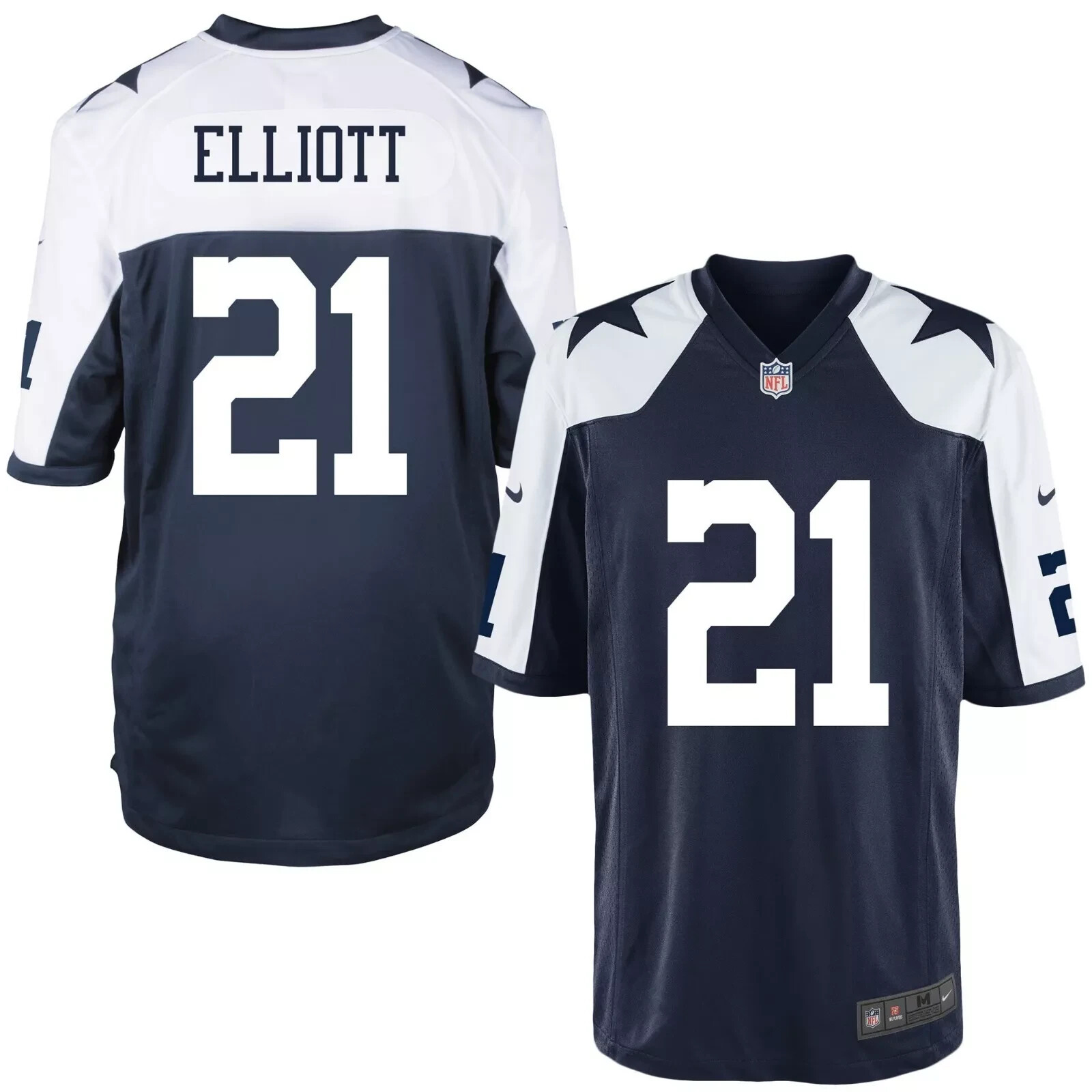 NFL NIKE ELLIOTT 21 ゲームシャツ Ezekiel Elliott #21 Nike Dallas Cowboys Limited Football