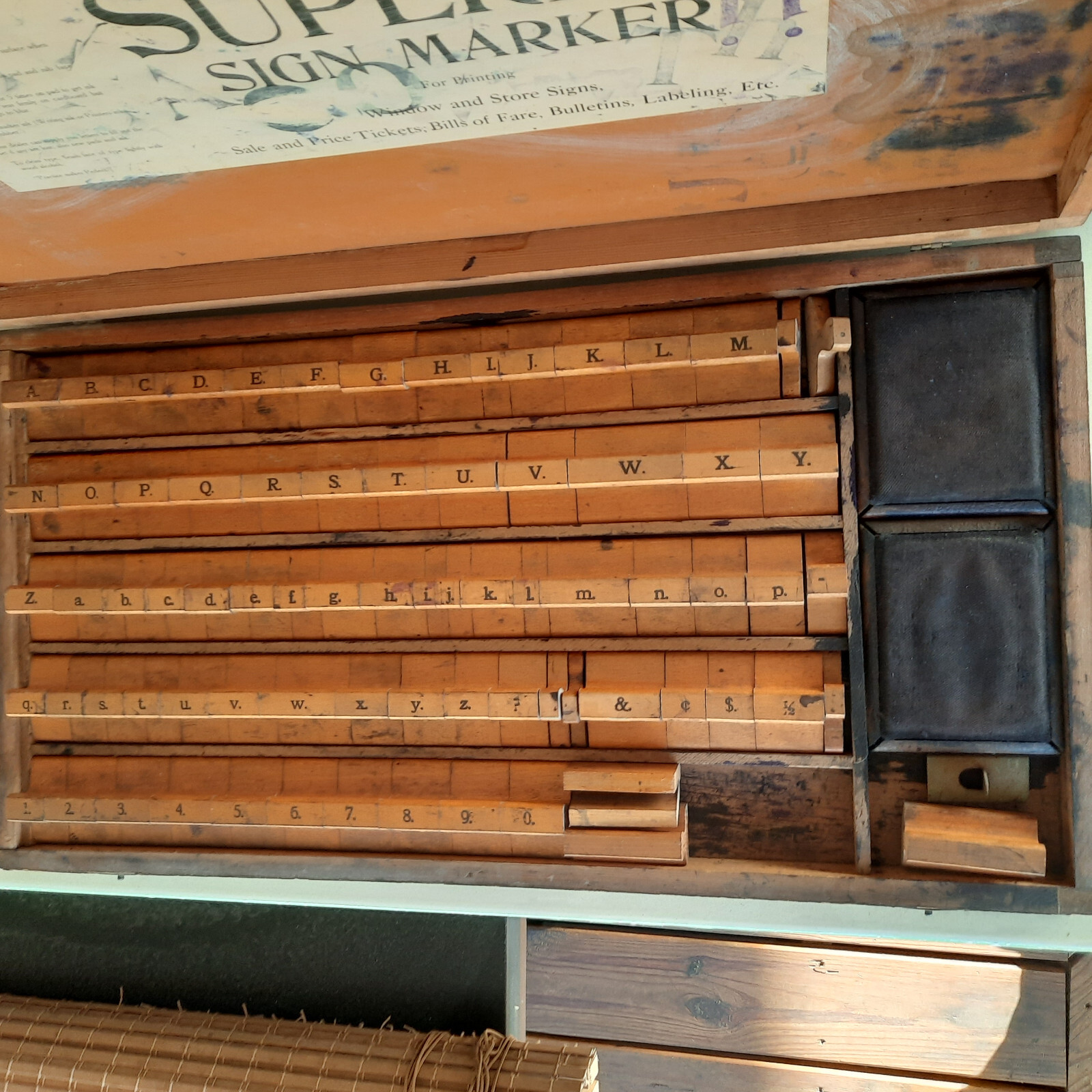 Vintage Superior Price Marker SetOld Vintage Stamp Sign Maker Set in