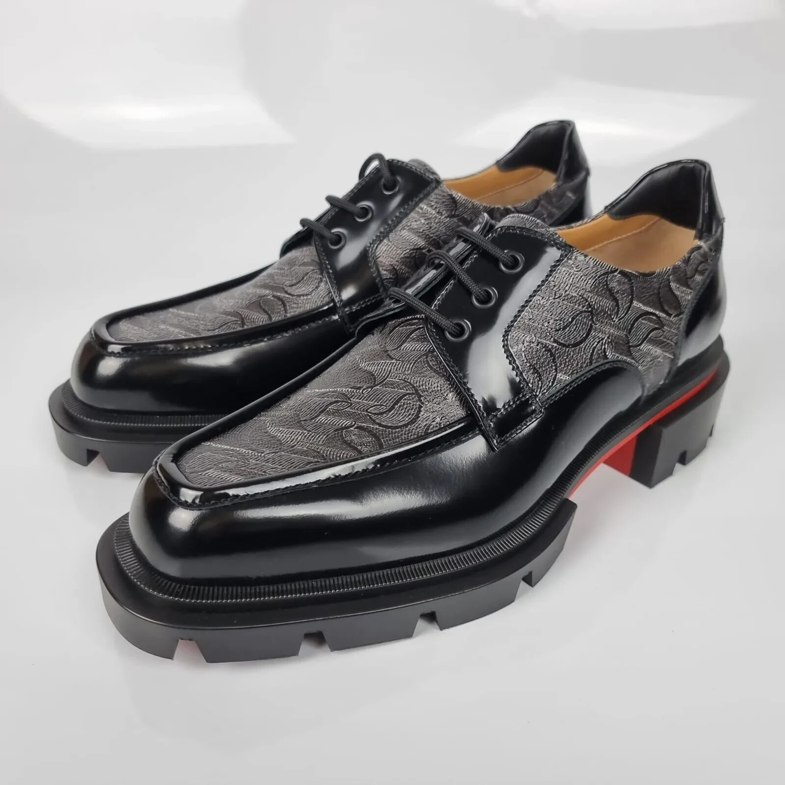 CHRISTIAN LOUBOUTIN Our Georges Black Derby Shoes New Size CHRISTIAN LOUBOUTIN Our Georges Black Derby Shoes New Size