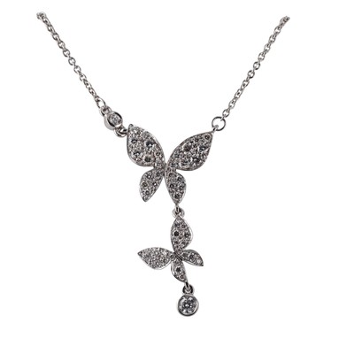 Mimi Milano Farfalla Diamond 18k Gold Butterfly Pendant Necklace