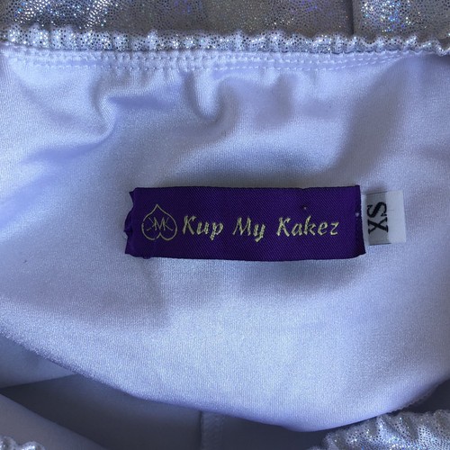 NWOT Kup My Kakez Silver Hologram Leggings Pole Dancer Dancing Dance XS