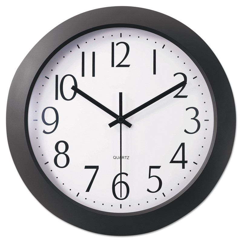 Modern 12″ Atomic Wall Clock – Silent Sweep Movement, Black