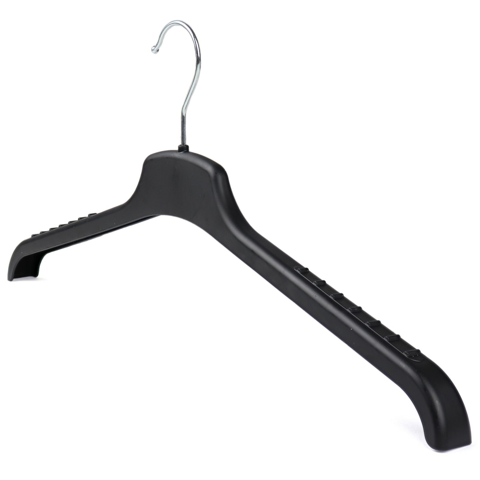 The Hanger Store™ Extra Wide 46cm Black Plastic Non Slip Coat Clothes