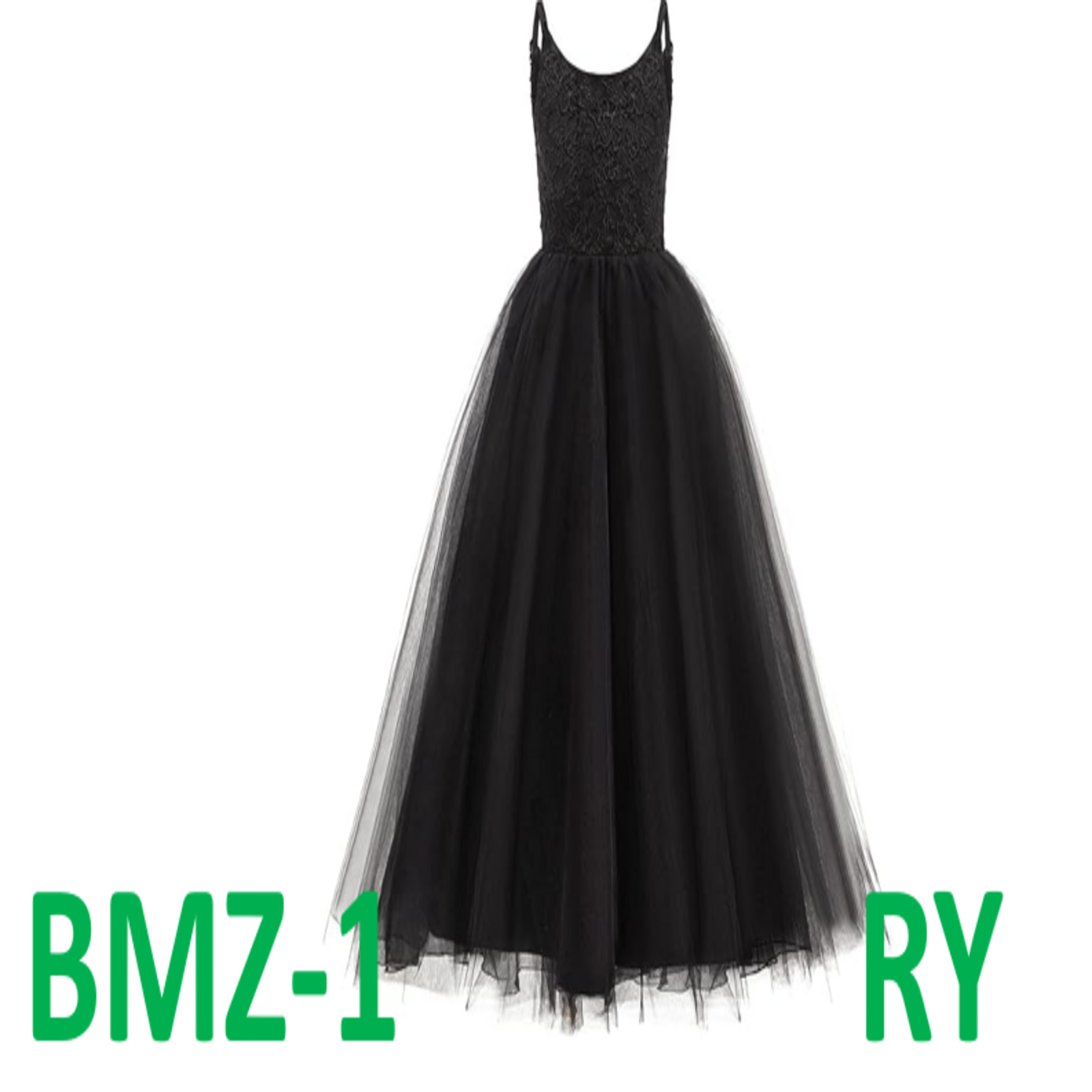 PLwedding Flower Girls Lace Tulle Ball Gowns First Communion Dresses Black, 8-9