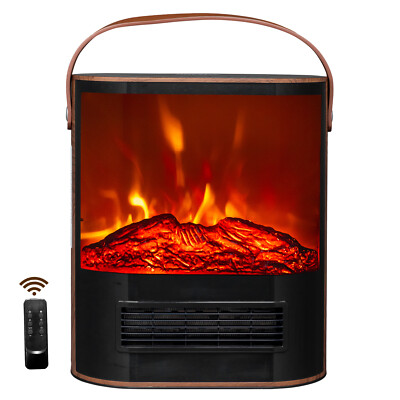 1500W Electric Fireplace Infrared Heater, Freestanding Fireplace Stove W/Remote
