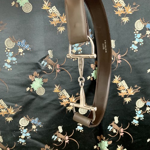 小物 1980s GUCCI HORSE BELT 1970s/1980s Gucci Horse Head Horseshoe Buckle Green