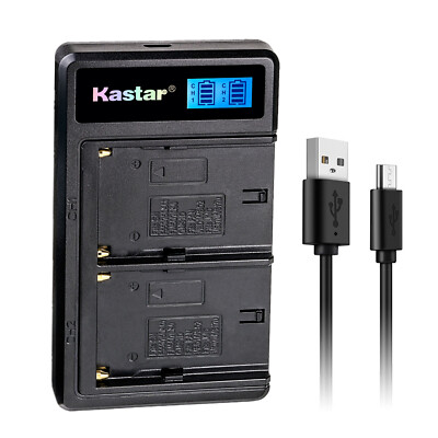 Kastar Battery LCD Dual Charger for Sony NPFM50 FM55H Cyber-shot DSC-F828 DSC-R1
