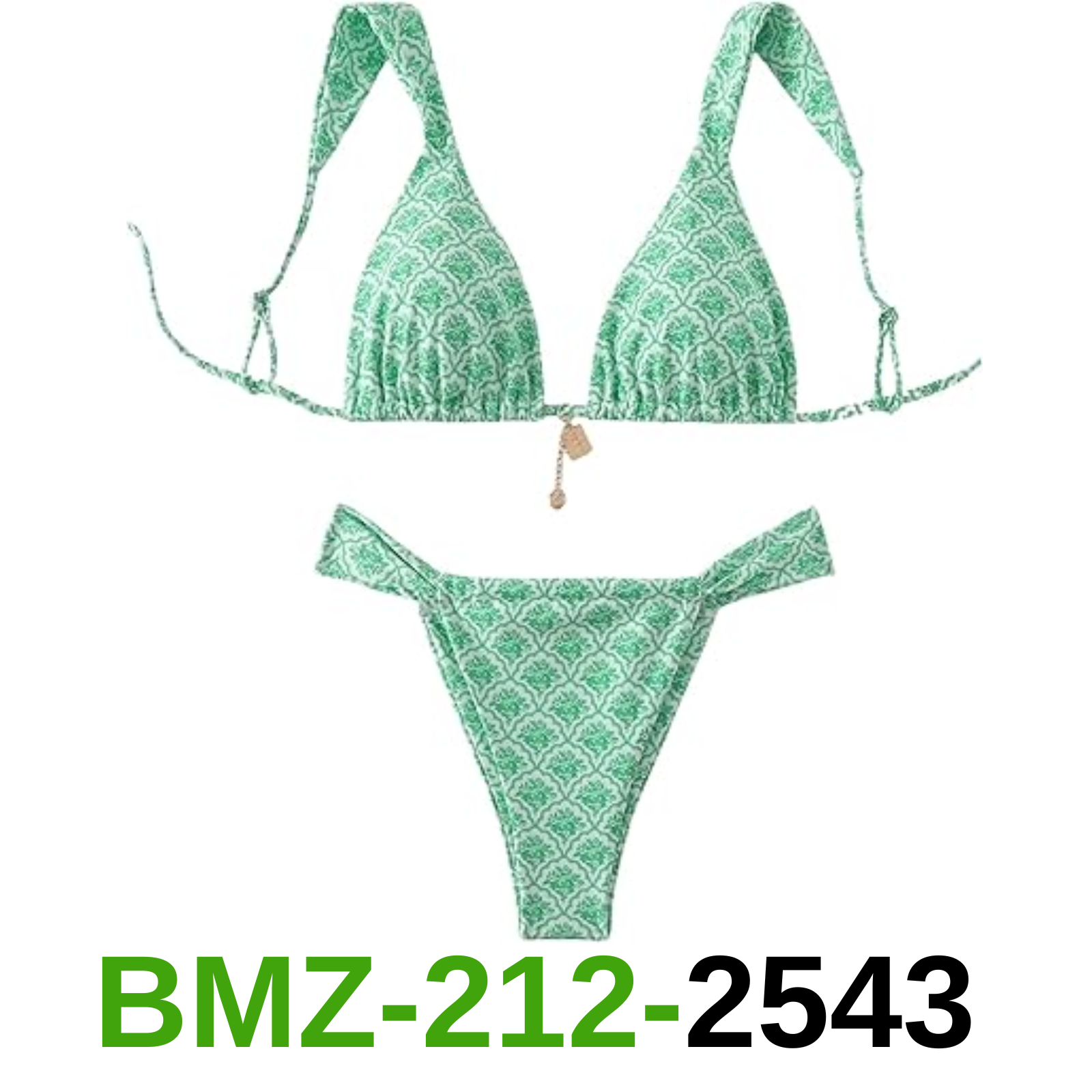 RoseSeek Women's 2 Piece Leopard Print Bathing Suit Wireless Triangle Swimsuit,M