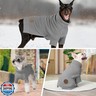 cyeollo Small Dog Sweater with Leash Hole Turtleneck Knitted Warm Dog Clothes Puppy Sweaters for Small Dogs, Grey S