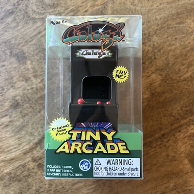 RARE World's Smallest Tiny Arcade Galaga Mini Retro Game Item - NEW IN BOX