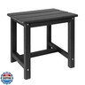 GARDENSTAR Adirondack Square Side Table,one-Tier Outdoor end Table, Patio Side Table for Pool,Porch,Backyard,Relaxing Companion (Black)