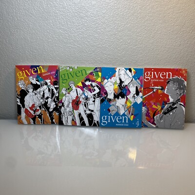 Given Manga Graphic Novels Lot Of 4  English Books Vol 1-2  & 4-5