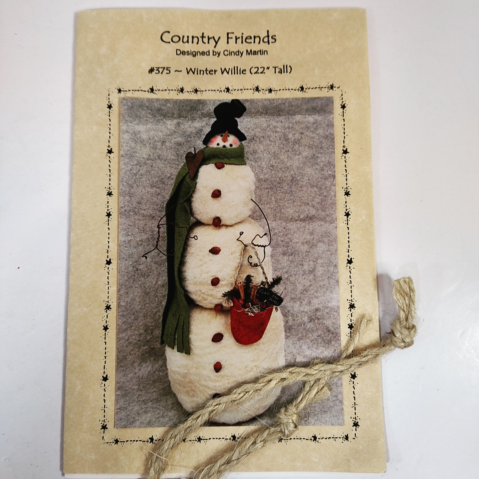 22-t-snowman-winter-willie-primitive-christmas-sewing-pattern-country-friends-ebay