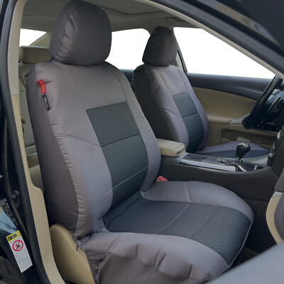 For Toyota 4Runner 2022 Front Car Seat Covers Waterproof Canvas & Jacquard Gray