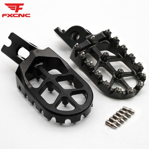 Motorcycle Foot Pegs For Suzuki RMZ250/RMZ450 (2005-2009) - Gold Anodized Aluminum With Anti-Slip Teeth