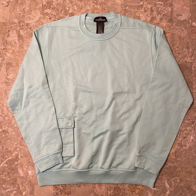 Stone Island Shadow Project Crew Neck  Sweatshirt Men s XL Mint Green Pocket