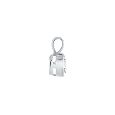 Pre-owned Shine Brite With A Diamond 1.50 Ct Round Cut Solid Real 18k White Gold Solitaire Bezel Pendant 18" Necklace In White/colorless
