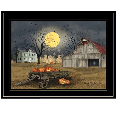 Жуткий рисунок на стене кухни Harvest Moon 4 в черной рамке