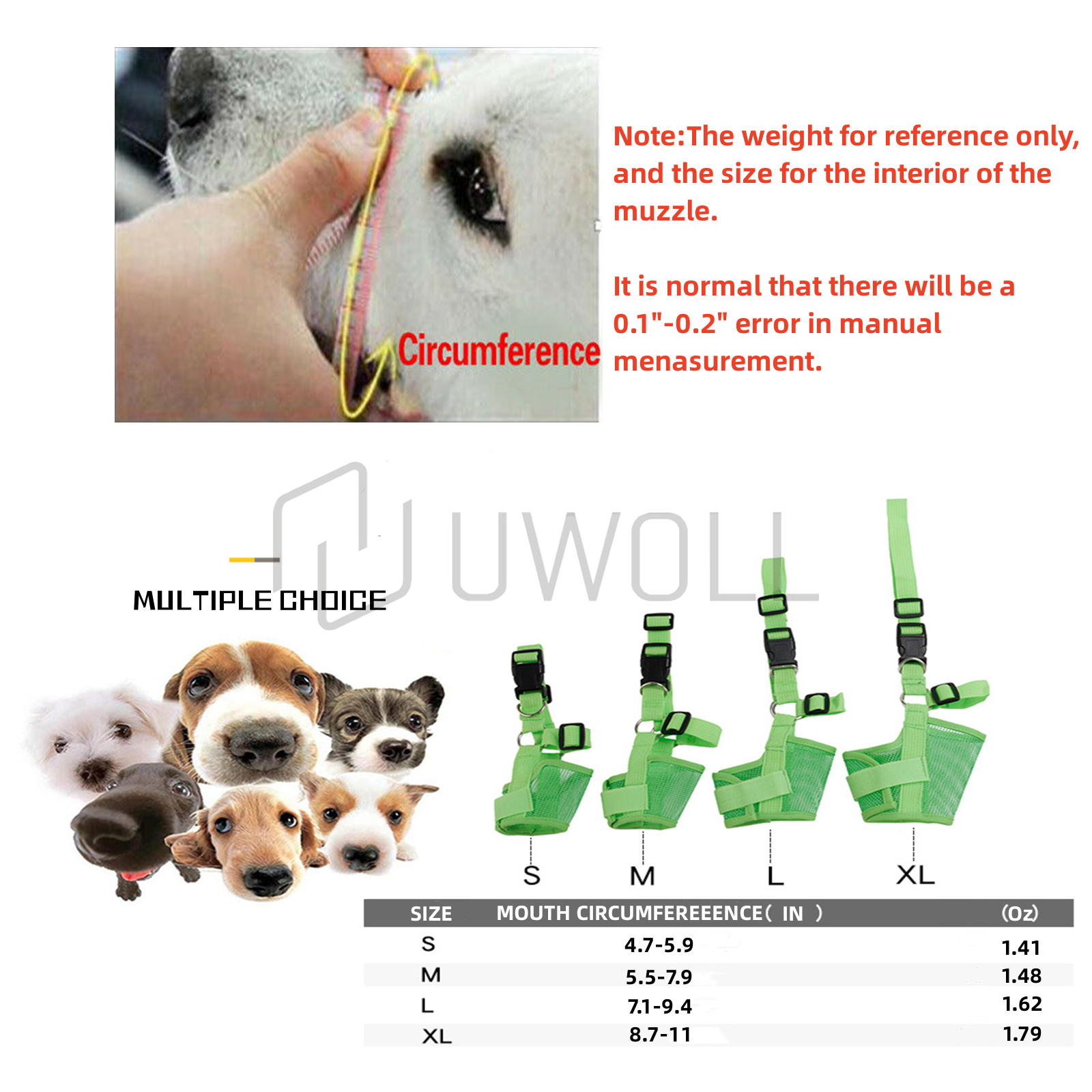 Adjustable Dog Muzzle Mouth Cover Mesh Mask Anti Stop Bite Chewing Breathable US