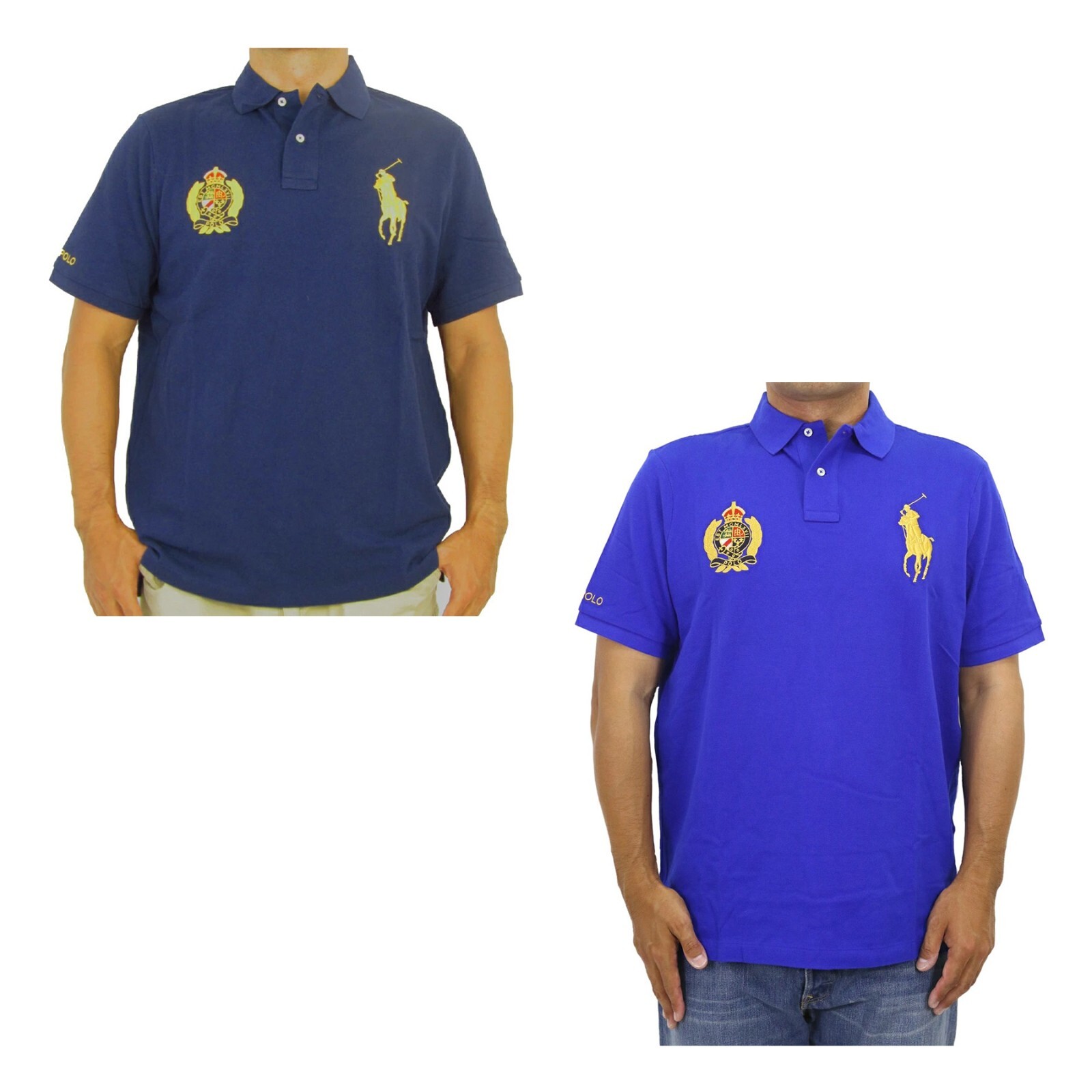 Polo Ralph Lauren Big Pony Classic Fit Solid Polo Shirt with Emblem - 2 colors -