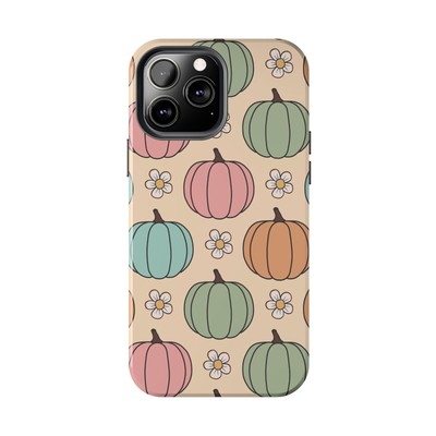 Cute Fall & Autumn Pumpkin Daisy iPhone SE 11 12 13 14 15 Samsung Galaxy Case