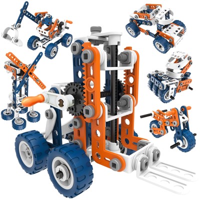 12-in-1 Stem Kit Toy for Kids - 152 Piece Construction Building Set and Educa...
