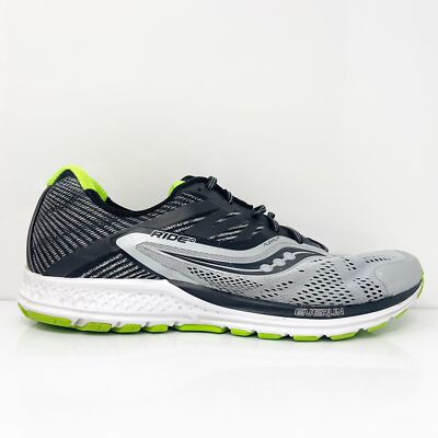 

Saucony Mens Ride 10 S20374-1 Серые кроссовки для бега Размер 11 Вт, Серый, Ride 10
