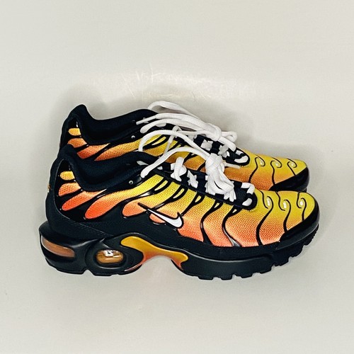 NIKE AIR MAX PLUS Sunset ORANGE Tiger Stripes BLACK AR1852 GS Size 6 Womens  7.5 | eBay