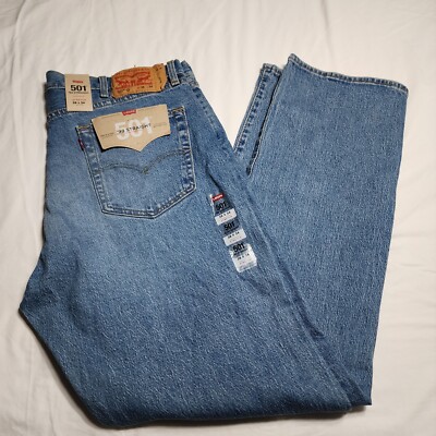 Levi's 501 '93 Straight Jeans Stretch Men's Size 38x34 NWT Blue Button Fly
