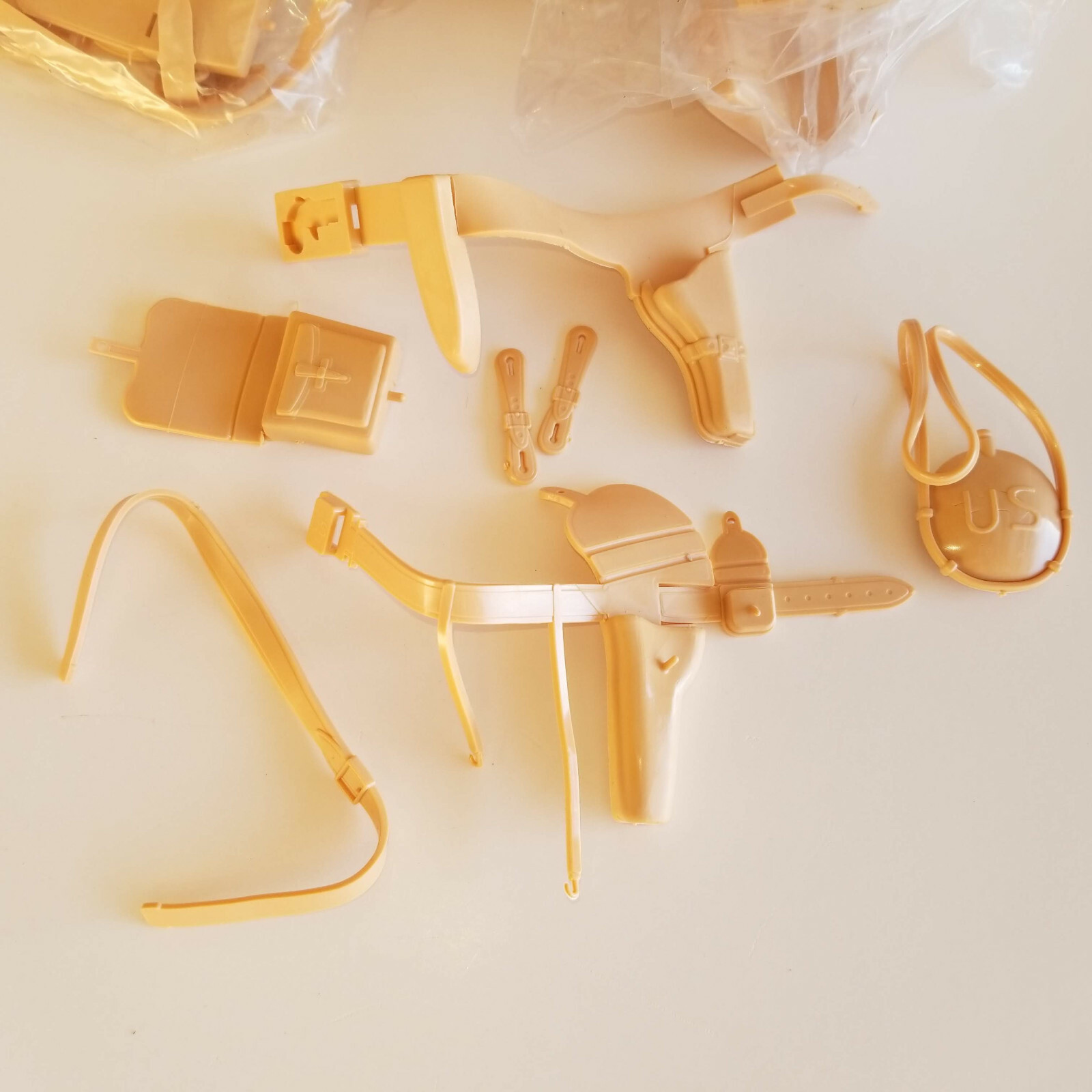 lot of 10 Johnny West Marx Scout Cavalry CXR Tan Soft Gear Sets