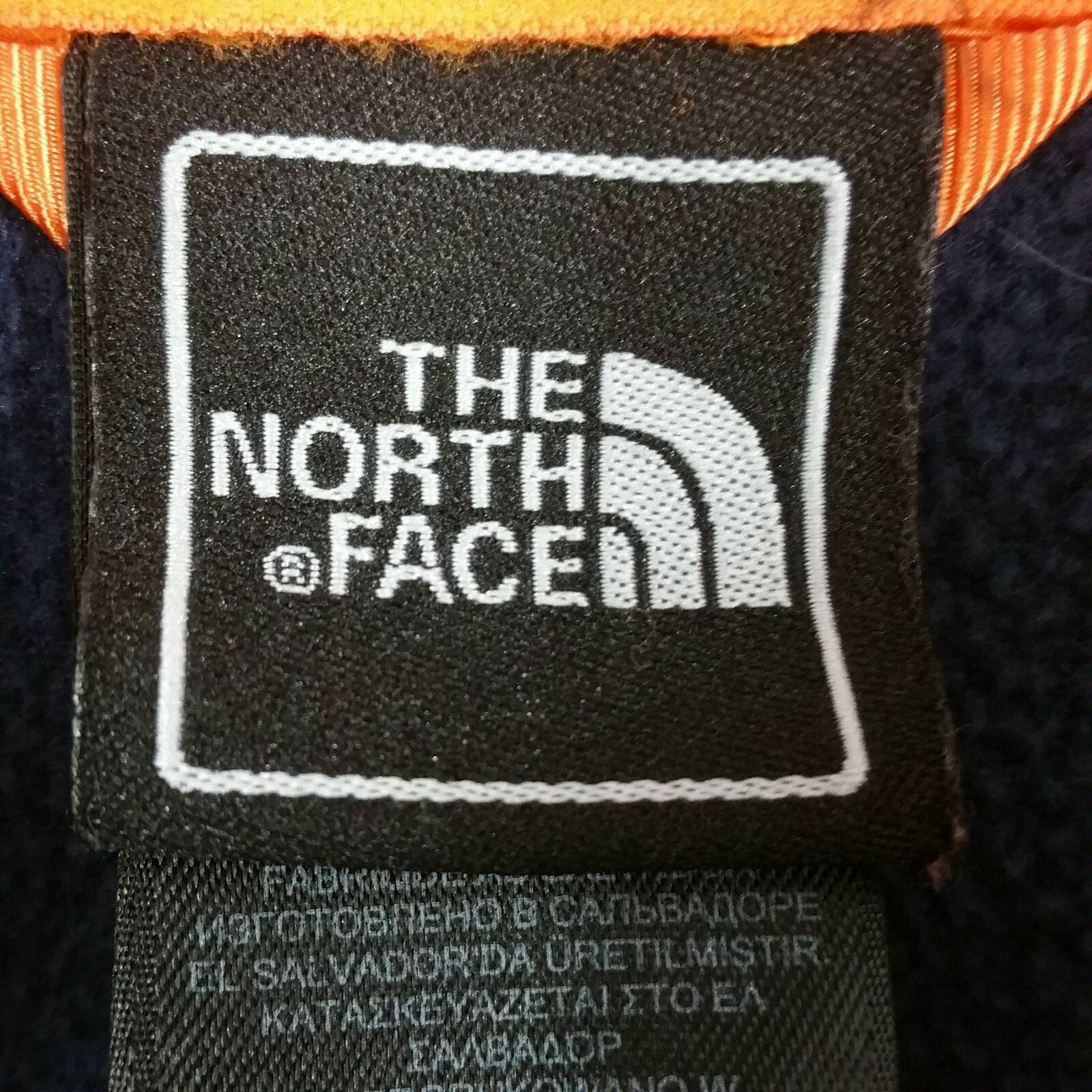 The North Face Boys Large Blue Orange Long Sleeve Full Zip Color Block Jacket